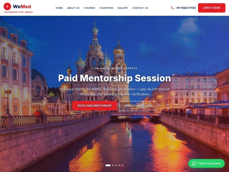 Homepage of wemed.in